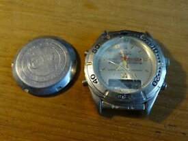 【送料無料】腕時計　ビンテージクオーツアラームクロノvintage montre quartz alarm chrono plonge 30m