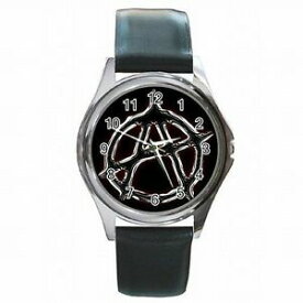 【送料無料】腕時計　アナーキーシンボルアクセサリバイカーレザーウォッチanarchy symbol sons of anachism biker accesory leather watch