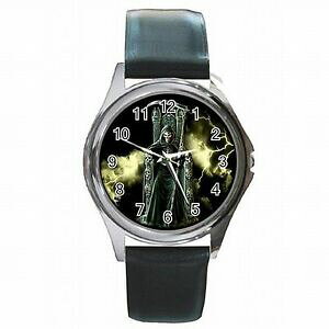 �y���������z�r���v�@�X�P���g���X�J���L���O�p���N�A�N�Z�T���[skeleton skull king emo punk accessory leather watch