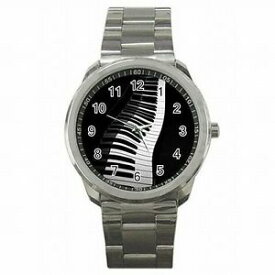 【送料無料】腕時計　ピアノキーピアニストステンレススチールウォッチpiano keys pianist musician music stainless steel watch
