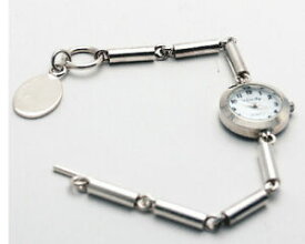 【送料無料】腕時計　インフィニティースターリングシルバーパイプアナログクォーツウォッチリンクinfinity womens sterling silver 925 pipe, wengravble link analog quartz watch