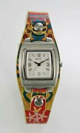 【送料無料】腕時計　ステンレススチールシルバーウォッチカラフルrelic watch women stainless steel silver easy read colorful leather white quartz