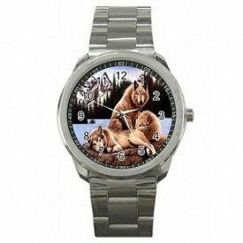 【送料無料】腕時計　オオカミアクセサリーステンレススチールウォッチシルバーウルフパック