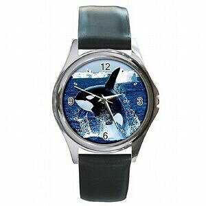 yzrv@NWkilller whale orca sea world mammal leather watch
