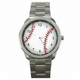 【送料無料】腕時計　メジャーリーグゲームファンステンレススチールウォッチbaseball player major league game fan gift stainless steel watch