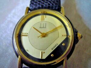 �y���������z�r���v�@�_���q��orologio dunhill quarzo usato placcato oro