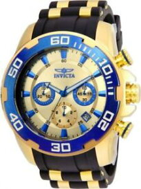 【送料無料】腕時計　ゲントスチールシリコーンストラップクロノウォッチ22343 invicta 50mm gents yellow steel amp; silicone strap chrono watch