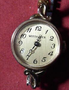 �y���������z�r���v�@���f�B�[�X�r���e�[�W�E�B�b�gkgpladies vintage wittnauer wind up watch working 10k gp top