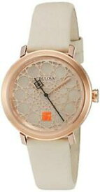 【送料無料】腕時計　フランクロイドライトローズゴールドトーンウォッチbulova 98l216 womens frank lloyd wright rose gold tone leather 34mm watch