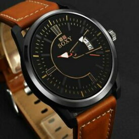 【送料無料】腕時計　ブランドアナログメンズクォーツカジュアルウォッチウォッチluxury brand analog date mens quartz watch casual watch men wristwatch leather