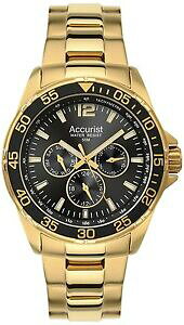�y���������z�r���v�@�����Y�N���m�O���t�X�e�����X�X�`�[��accurist mens chronograph gold plated stainless steel watch mb1040b rrp 16500