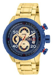 【送料無料】腕時計　クロノグラフイエローゴールドブレスレットinvicta 28148 mens aviator chronograph yellow gold bracelet watch