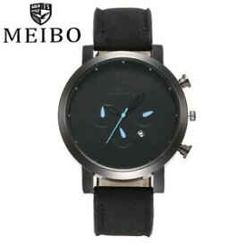 【送料無料】腕時計　メンズミリタリーレザーストラップウォッチmeibo brand men military watch luxury mens wristwatches leather strap calend