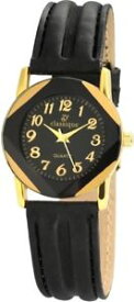 【送料無料】腕時計　クラシックレディースブラックゴールドレザークォーツアナログメタルアート×ウォッチclassique damenuhr schwarz gold analog metall kunstleder quarz xrp3550100002