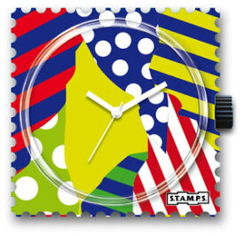 【送料無料】腕時計　スタンプドットポインタstamps stamps uhr watch dots amp; stripes rote zeiger