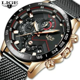 【送料無料】腕時計　トップブランドクロノグラフスポーツクォーツカジュアルmen watches lige top brand luxury chronograph sports quartz watch men casual