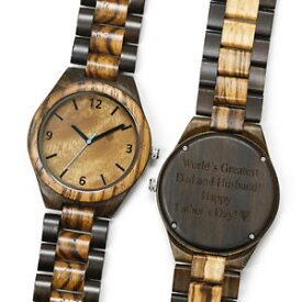 【送料無料】腕時計　カスタムパーソナライズアメリカウォッチクオーツwooden watch custom engraved personalized wood watch usa gift groomsman quartz
