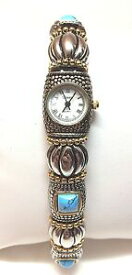 【送料無料】腕時計　ビンテージザナドゥシルバートーンターコイズvintage xanadu quartz silvertone turquoise wristwatch works great