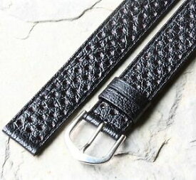 【送料無料】腕時計　ミシンレザーストラップラリーウォッチビンテージtextured perforated leather 16mm rally watch strap vintage nos 1960s70s 7 sold