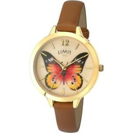 【送料無料】腕時計　シークレットガーデンブラウンウォッチストラップlimit secret garden butterfly gold plated brown strap wrist watch 627573