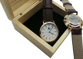 【送料無料】腕時計　パーソナライズケースladies personalised leather wristwatch luxury watch engraved wooden case
