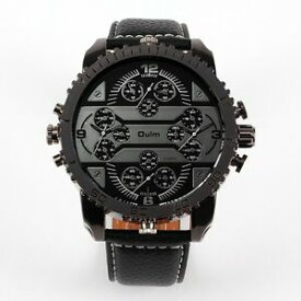 【送料無料】腕時計　サイズブレスレットノワールエクスgrosse montre oulm 6cm, bracelet cuir noir boite et coussinet, neuve