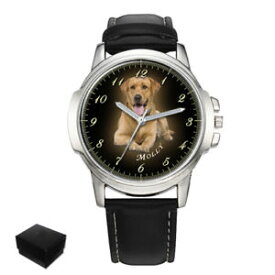 【送料無料】腕時計　パーソナライズカスタムメンズペットpersonalised, custom mens wrist watch your photo pets, dogs fathers day gift