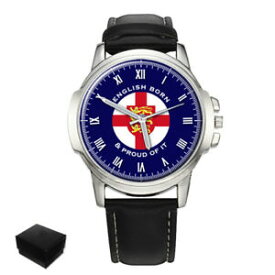 【送料無料】腕時計　イギリスメンズengland english born amp; proud of it gents mens wrist watch gift engraving