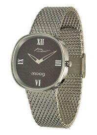 【送料無料】腕時計　パリブレスレットマロンmoog paris montre femme avec cadran marron, bracelet argent en acier inoxydable