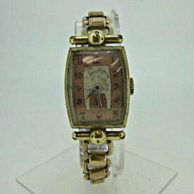 【送料無料】腕時計　ゴールドメッキビンテージクリントンスイスvintage clinton swiss 7j 10k rolled gold plated watch parts steampunk