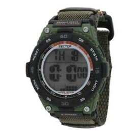 【送料無料】腕時計　デジタルデュアルタイムバードorologio uomo sector,digitale,dual time,allarme,47 mm,verde militare,100 metri