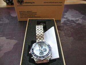 yzrv@YNI[coCo{bNXmens infantry co, quartz watch,,military issue revival,, box ,tag instructions