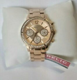 【送料無料】腕時計　レディースステンレススチールクロノグラフクオーツ ladies relic zr15950 stainless steel chronograph quartz watch wr30m 0194