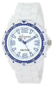 yzrv@ZN^[YGNXp_vX`bNsector mens r3251197012 expander 90 unidirectional white plastic wristwatch