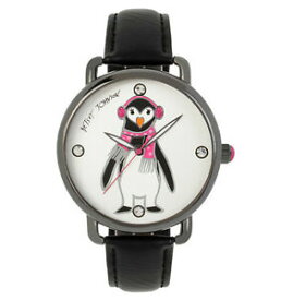 【送料無料】腕時計　ジョンソンホリデーペンギンモチーフブラックメタルウォッチ