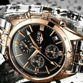 【送料無料】腕時計　ステンレススチールメンズラグジュアリークオーツメンズファッションsteel watches mens luxury men stainless waterproof quartz watch mens fashion