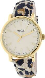 yzrv@`[^[XG[hU[NI[ctimex womens heritage tw2p69800 cheetah suede printed leather quartz watch