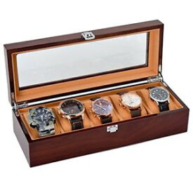 【送料無料】腕時計　スロットソリッドウッドストレージオーガナイザーボックスケースwatch case for men 5 slots solid wood storage organizer display box exquisite