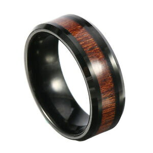 �y���������z�r���v�@�����Y�^���O�X�e�������O�^���O�X�e���J�[�o�C�h8mm classic mens wood tungsten ring tungsten carbide colorfast anallergic engag