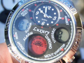 【送料無料】腕時計　アラームクロノグラフケースデザインドル luxury alarm chronograph unique case design 395