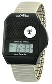 【送料無料】腕時計　ボタンatomic talking watch five senses top button lcd atomic talking watch 1095