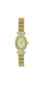 【送料無料】腕時計　ゴールドトーンアナログオーストリアクリスタルブレスレットelgin eg112st womens gold tone oval analog austrian crystal watch bracelet set