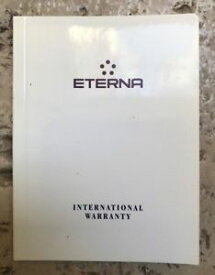 【送料無料】腕時計　eterna international guarantee warranty certificate blank