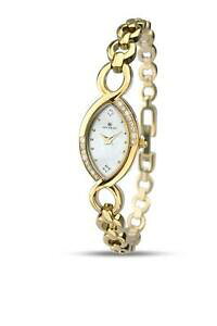 �y���������z�r���v�@���f�B�[�X�p�[���u���X���b�g�S�[���h�E�H�b�`ladies accurist 8048 gold stone set mother of pearl bracelet watch rrp 7500