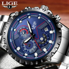 【送料無料】腕時計　ブランドスポーツlige watch men luxury brand watches leather steel sport gifts for him father son