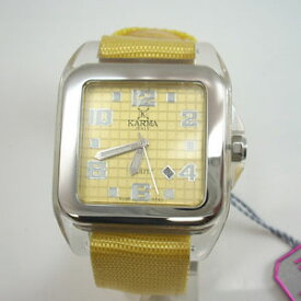 【送料無料】腕時計　カルマイタリアカサorologio estivo karma italy giallo yellow quadrato e cassa in policarbonato