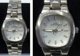 【送料無料】腕時計　ビンテージイドゥンガリーズシルバートーンステンレススチールrare vintage 80s lee dungarees silvertone watch * stainless steel let038