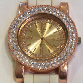 【送料無料】腕時計　ファッションウオッチメーカーピンクゴールドクリスタルクォーツcc watch fashion wristwatch pink gold rhinestones crystal quartz