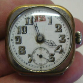 【送料無料】腕時計　early 20th century silver plated gents wristwatch