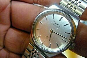 yzrv@fB[XXgbvre[Wladies 25mm rado 6 jewel quartz esa 950001 adjustable ss strap vintage